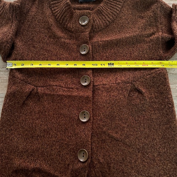The Limited Longer Length Cardigan SZ Large Brown Chunky Wool Alpaca Blend EUC - Picture 8 of 10